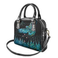 New Zealand Kea Bird Shoulder Handbag Maori Tattoo and Silver Fern Paua Shell Style LT03 - Polynesian Pride