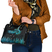 New Zealand Kea Bird Shoulder Handbag Maori Tattoo and Silver Fern Paua Shell Style LT03 - Polynesian Pride