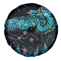 New Zealand Kea Bird Spare Tire Cover Maori Tattoo and Silver Fern Paua Shell Style LT03 - Polynesian Pride