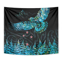New Zealand Kea Bird Tapestry Maori Tattoo and Silver Fern Paua Shell Style LT03 - Polynesian Pride