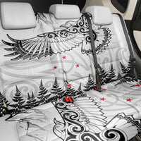 New Zealand Kea Bird Back Car Seat Cover Maori Tattoo and Silver Fern White Color LT03 - Polynesian Pride
