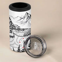 New Zealand Kea Bird 4 in 1 Can Cooler Tumbler Maori Tattoo and Silver Fern White Color LT03 - Polynesian Pride