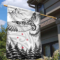 New Zealand Kea Bird Garden Flag Maori Tattoo and Silver Fern White Color LT03 - Polynesian Pride