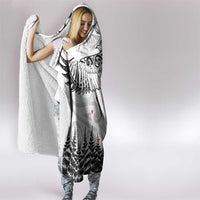 New Zealand Kea Bird Hooded Blanket Maori Tattoo and Silver Fern White Color LT03 - Polynesian Pride
