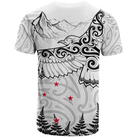 New Zealand Kea Bird T Shirt Maori Tattoo and Silver Fern White Color LT03 - Polynesian Pride