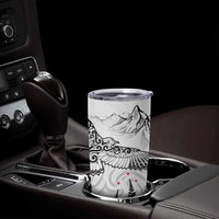 New Zealand Kea Bird Tumbler Cup Maori Tattoo and Silver Fern White Color LT03 - Polynesian Pride