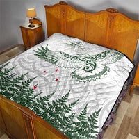 New Zealand Kea Bird Quilt Maori Tattoo and Silver Fern Green Color LT03 - Polynesian Pride