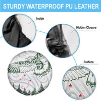 New Zealand Kea Bird Spare Tire Cover Maori Tattoo and Silver Fern Green Color LT03 - Polynesian Pride