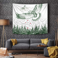 New Zealand Kea Bird Tapestry Maori Tattoo and Silver Fern Green Color LT03 - Polynesian Pride