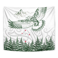 New Zealand Kea Bird Tapestry Maori Tattoo and Silver Fern Green Color LT03 - Polynesian Pride