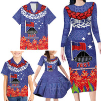 FAST Party Samoa Family Matching Long Sleeve Bodycon Dress and Hawaiian Shirt Ula Fala Teuila Polynesian Tapa Pattern LT03 - Polynesian Pride