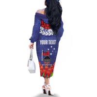 FAST Party Samoa Family Matching Off The Shoulder Long Sleeve Dress and Hawaiian Shirt Ula Fala Teuila Polynesian Tapa Pattern LT03 - Polynesian Pride