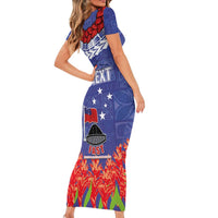 FAST Party Samoa Family Matching Short Sleeve Bodycon Dress and Hawaiian Shirt Ula Fala Teuila Polynesian Tapa Pattern LT03 - Polynesian Pride