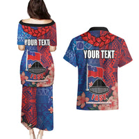 CHOGM FAST Samoa 2024 Couples Matching Puletasi and Hawaiian Shirt Samoan Tapa Tribal and Ornament Pattern with Hibiscus LT03 - Polynesian Pride