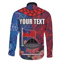 CHOGM FAST Samoa 2024 Family Matching Long Sleeve Bodycon Dress and Hawaiian Shirt Samoan Tapa Tribal and Ornament Pattern with Hibiscus LT03 - Polynesian Pride