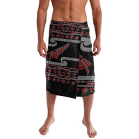 New Zealand Christmas Lavalava Meri Kirihimete Silver Fern Knit Style Red Color LT03 Red - Polynesian Pride