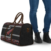 New Zealand Christmas Travel Bag Meri Kirihimete Silver Fern Knit Style Red Color LT03 - Polynesian Pride