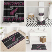 New Zealand Christmas Bathroom Set Meri Kirihimete Silver Fern Knit Style Pink Color LT03 - Polynesian Pride