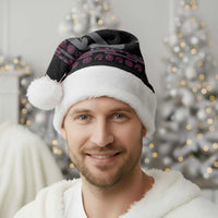 New Zealand Christmas Santa Hat Meri Kirihimete Silver Fern Knit Style Pink Color LT03 - Polynesian Pride