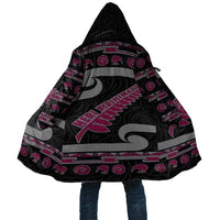 New Zealand Christmas Cloak Meri Kirihimete Silver Fern Knit Style Pink Color LT03 Unisex Pink - Polynesian Pride