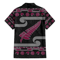 New Zealand Christmas Family Matching Mermaid Dress and Hawaiian Shirt Meri Kirihimete Silver Fern Knit Style Pink Color LT03 - Polynesian Pride