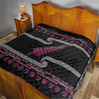 New Zealand Christmas Quilt Meri Kirihimete Silver Fern Knit Style Pink Color LT03 - Polynesian Pride