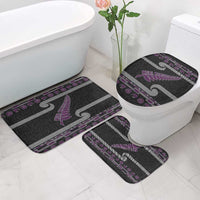 New Zealand Christmas Bathroom Set Meri Kirihimete Silver Fern Knit Style Purple Color LT03 - Polynesian Pride