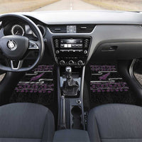 New Zealand Christmas Car Mats Meri Kirihimete Silver Fern Knit Style Purple Color LT03 Set 2pcs - Front Purple - Polynesian Pride