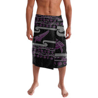 New Zealand Christmas Lavalava Meri Kirihimete Silver Fern Knit Style Purple Color LT03 Purple - Polynesian Pride