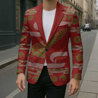 New Zealand Christmas Blazer Meri Kirihimete Silver Fern Knit Style Green Color LT03 - Polynesian Pride