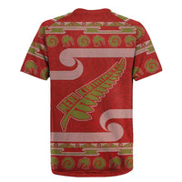 New Zealand Christmas Rugby Jersey Meri Kirihimete Silver Fern Knit Style Green Color LT03 - Polynesian Pride