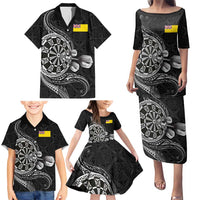 Personalised Niue Darts Masters Family Matching Puletasi and Hawaiian Shirt Tribal Hiapo Dartboard LT03 - Polynesian Pride