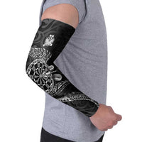 Personalised New Zealand Aotearoa Darts Masters Arm Sleeves Tribal Silver Fern and Ta Moko Dartboard LT03 - Polynesian Pride