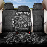 Personalised New Zealand Aotearoa Darts Masters Back Car Seat Cover Tribal Silver Fern and Ta Moko Dartboard LT03 One Size Black - Polynesian Pride