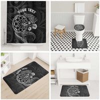 Personalised New Zealand Aotearoa Darts Masters Bathroom Set Tribal Silver Fern and Ta Moko Dartboard LT03 - Polynesian Pride