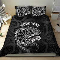 Personalised New Zealand Aotearoa Darts Masters Bedding Set Tribal Silver Fern and Ta Moko Dartboard LT03 - Polynesian Pride