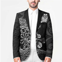 Personalised New Zealand Aotearoa Darts Masters Blazer Tribal Silver Fern and Ta Moko Dartboard LT03 - Polynesian Pride