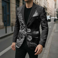 Personalised New Zealand Aotearoa Darts Masters Blazer Tribal Silver Fern and Ta Moko Dartboard LT03 - Polynesian Pride