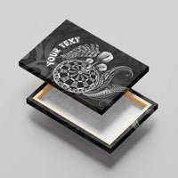 Personalised New Zealand Aotearoa Darts Masters Canvas Wall Art Tribal Silver Fern and Ta Moko Dartboard LT03 - Polynesian Pride