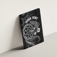 Personalised New Zealand Aotearoa Darts Masters Canvas Wall Art Tribal Silver Fern and Ta Moko Dartboard LT03 - Polynesian Pride