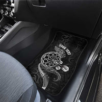 Personalised New Zealand Aotearoa Darts Masters Car Mats Tribal Silver Fern and Ta Moko Dartboard LT03 - Polynesian Pride