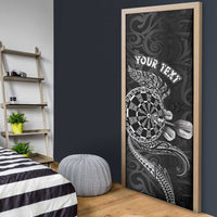 Personalised New Zealand Aotearoa Darts Masters Door Cover Tribal Silver Fern and Ta Moko Dartboard LT03 - Polynesian Pride