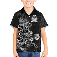 Personalised New Zealand Aotearoa Darts Masters Hawaiian Shirt Tribal Silver Fern and Ta Moko Dartboard LT03 - Polynesian Pride