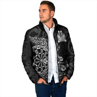 Personalised New Zealand Aotearoa Darts Masters Padded Jacket Tribal Silver Fern and Ta Moko Dartboard LT03 - Polynesian Pride