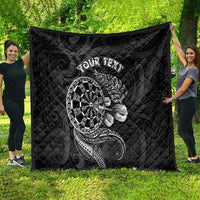 Personalised New Zealand Aotearoa Darts Masters Quilt Tribal Silver Fern and Ta Moko Dartboard LT03 - Polynesian Pride