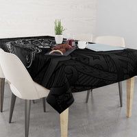 Personalised New Zealand Aotearoa Darts Masters Tablecloth Tribal Silver Fern and Ta Moko Dartboard LT03 - Polynesian Pride