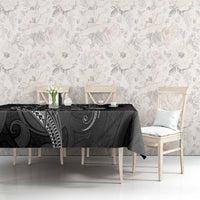 Personalised New Zealand Aotearoa Darts Masters Tablecloth Tribal Silver Fern and Ta Moko Dartboard LT03 - Polynesian Pride