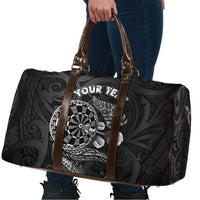 Personalised New Zealand Aotearoa Darts Masters Travel Bag Tribal Silver Fern and Ta Moko Dartboard LT03 - Polynesian Pride