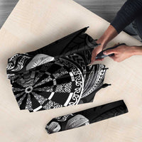 Personalised New Zealand Aotearoa Darts Masters Umbrella Tribal Silver Fern and Ta Moko Dartboard LT03 - Polynesian Pride