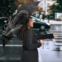 Personalised New Zealand Aotearoa Darts Masters Umbrella Tribal Silver Fern and Ta Moko Dartboard LT03 - Polynesian Pride